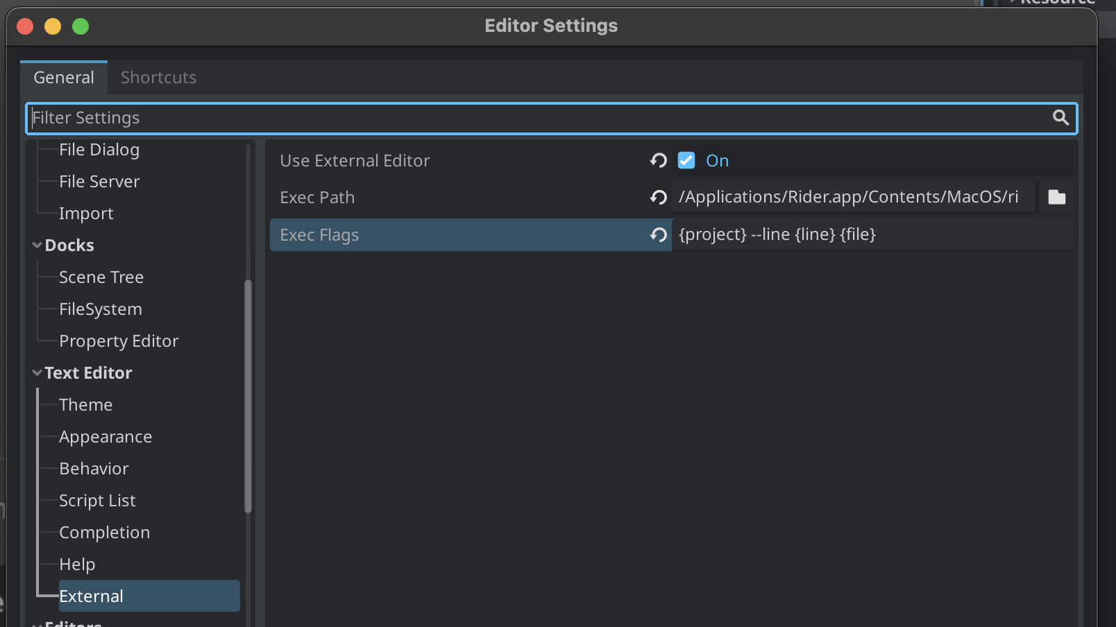 Setting up Rider in Godot